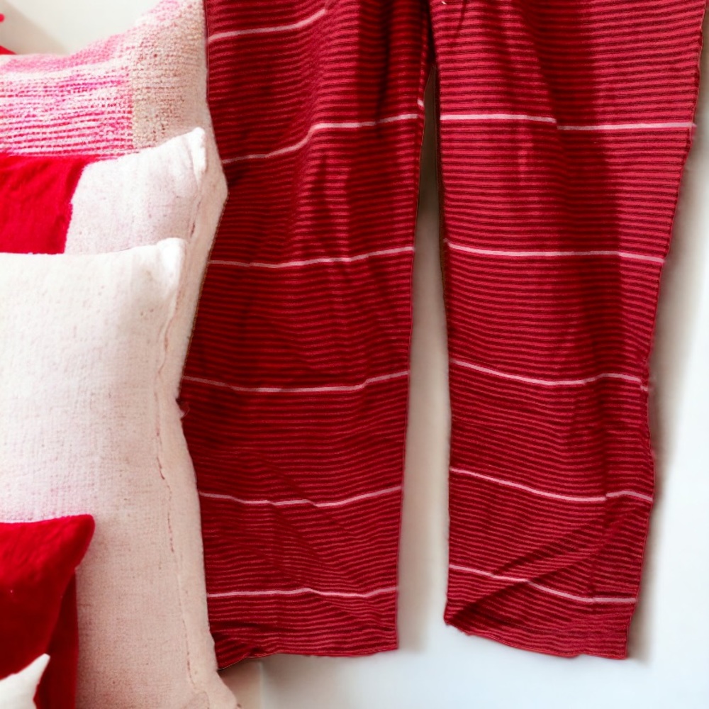 Sandrine Rose by Free People Striped Jumpsuit Lounge Wear Size Medium - Picture 3 of 9